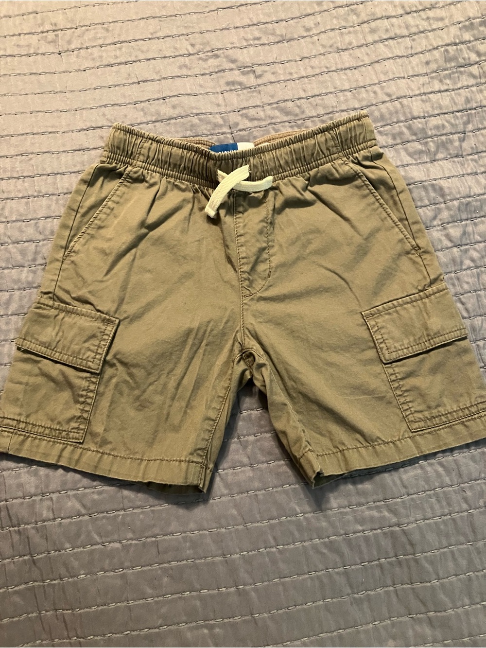 Old Navy Boys Olive Green Cargo Shorts with Drawstring